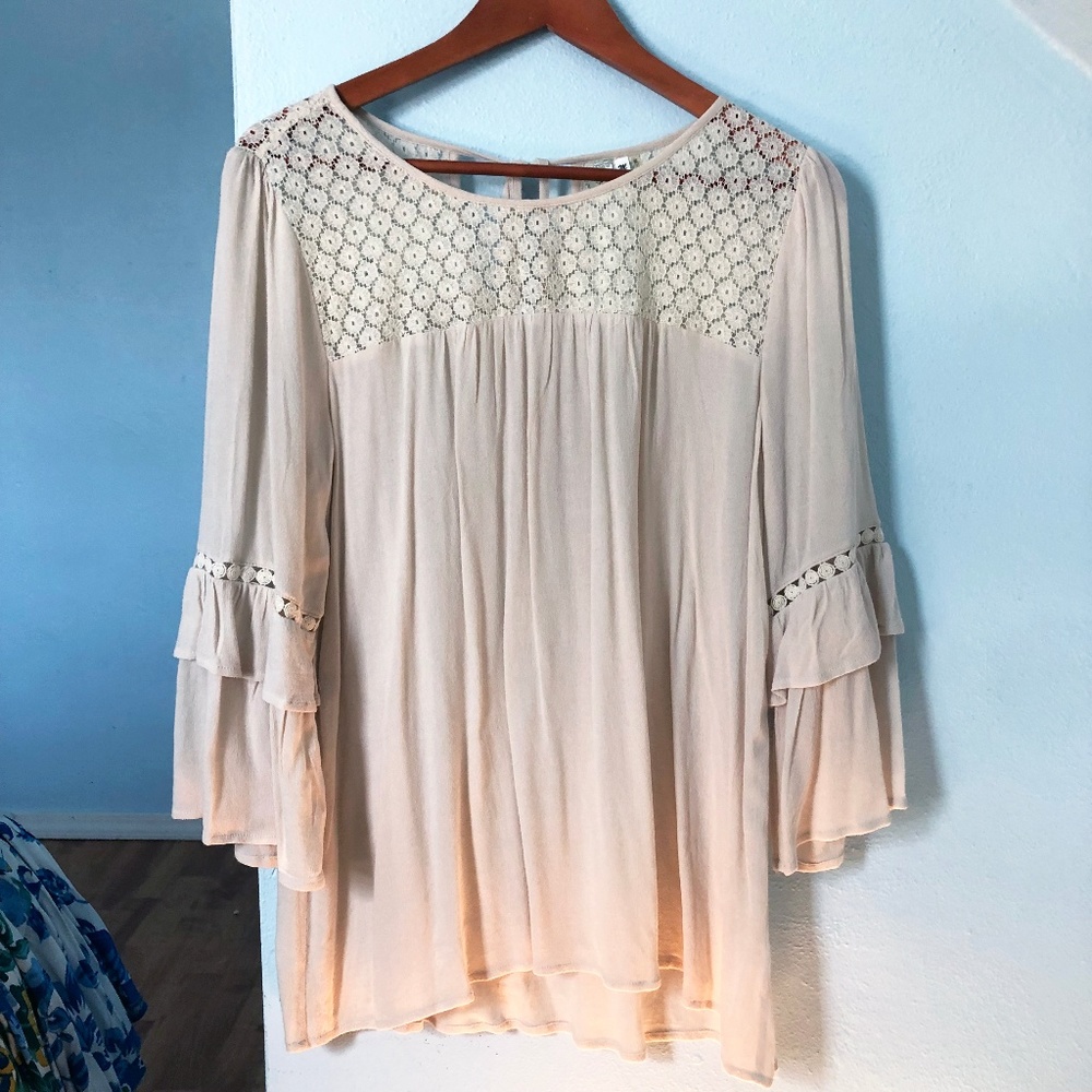 Beige Crochet Top